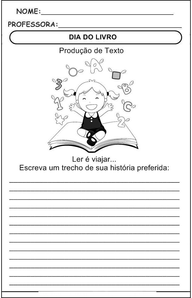 Dia Internacional Do Livro Infantil Atividades