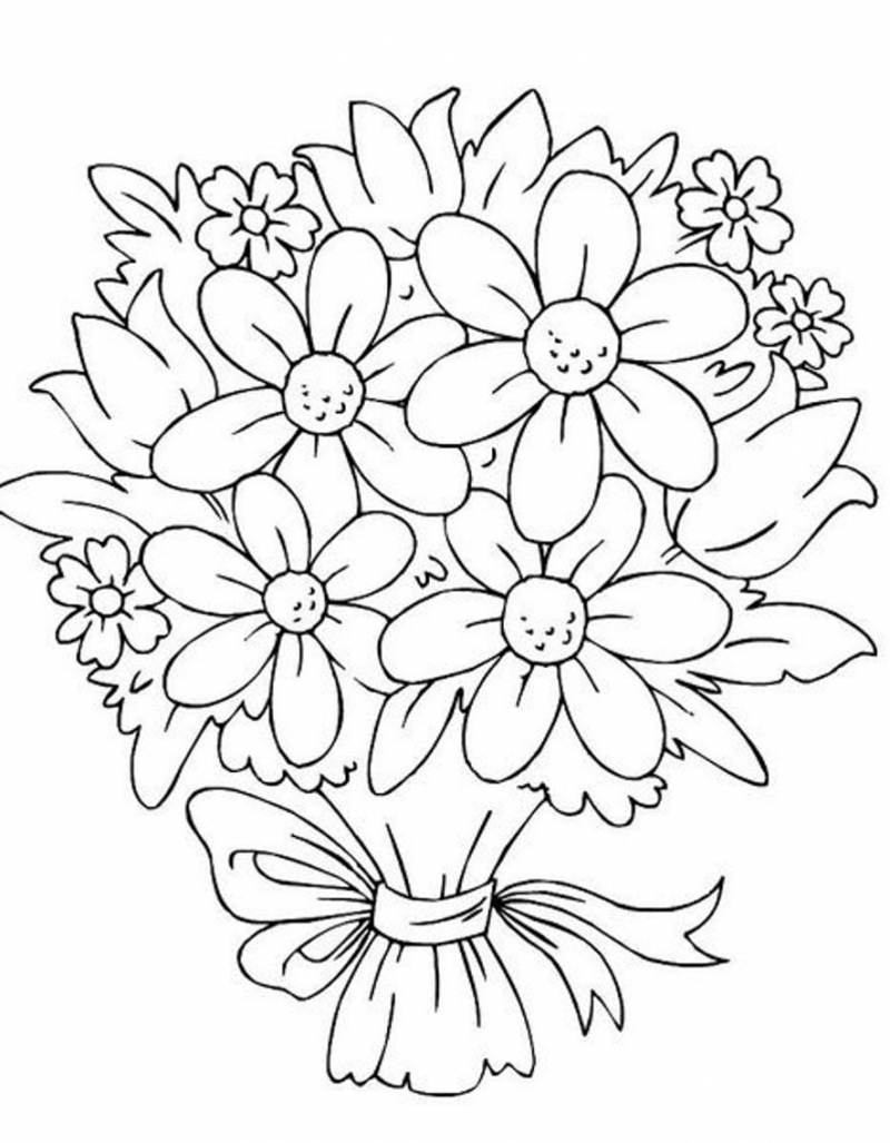 Desenhos de Flores: 38 Ideias para Imprimir e Colorir - Artesanato Passo a  Passo!